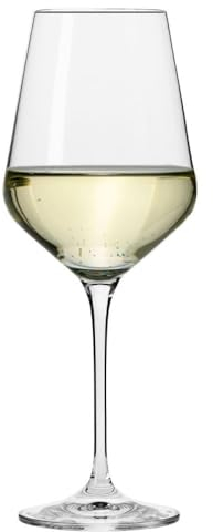 Krosno Copas grandes de vino blanco | Juego de 4 | 390 ml | Colección Avant-garde | Perfectas para casa, restaurantes y fiestas | Apto para lavavajillas | Cristal sin plomo
