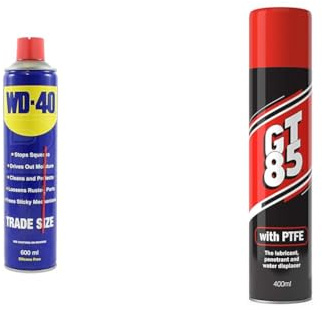 WD-40 Multi-Use Product - 600ml Can - The Ultimate Lubricant, Rust Protection, Penetrant & GT85 Spray 400ml: Lubricates, Cleans & Protects Metal/Composite, Rust Defense, Stuck Parts Ease