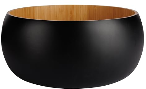 Cosy & Trendy Black&Wood Saladier en Bambou-D30,5Xh12Cm