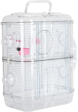 Hamsterkäfige und Lebensräume, Rattenkäfig mit Hamsterzubehör, Einschließlich Hamsterball, Futternapf, Wasserflasche, Kleintierkäfig und Laufstall 16,5 X 12,2 X 10,2 Zoll (2