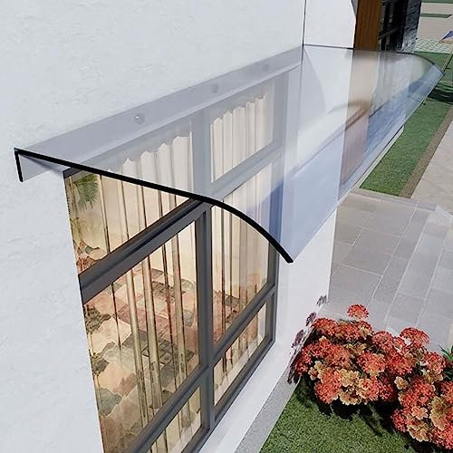 Transparente Polycarbonat-Dachplatten, schlagfest, Tageslichtplatten für Pergola, Carport, Gewächshaus, 0,8 m x 5 m, inklusive Ersatzabdeckung und Schrauben