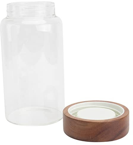 FELTECHELECTR Airtight Food Storage Container Glass Sealed Jar Clip Top Jar for Tea Coffee Sugar