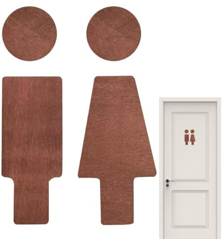 Placas de baño de madera, Placas de baño de empresa,para inodoro de madera Placas de baño para inodoro | Cartel de lavabo, señal de baño, letreros de baño para decoración de puertas, mujeres