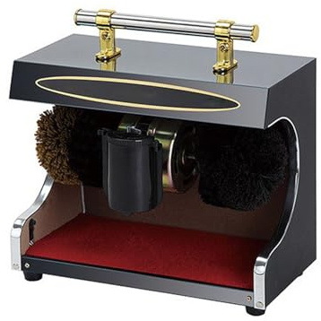 Macchina per Lucidatura per Scarpe A Induzione Completamente Automatica,Lucidatore Di Scarpe Elettriche per Lucidatura Della Rimozione Della Polvere,Macchina per Lucidare Le Scarpe Domes(Color:Black)