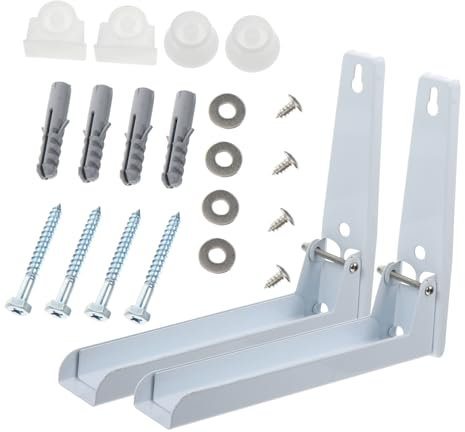 POPETPOP soporte para horno microondas marco microondas rejilla microondas estantes plegables escuadras para estanterias soporte retráctil rejilla para horno de pared acero carbono
