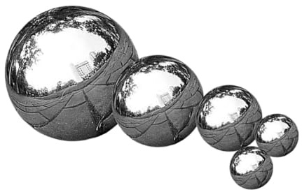 BESPORTBLE Outdoor Kugeln Kompakte Silberne Gartenkugeln 5 Stück aus Edelstahl Reflektierende Hohlkugeldekorationen mit Spiegelpolierter Oberfläche für Garten und Rasen
