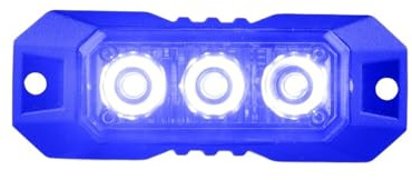 Intermitente lateral Luces Estroboscópicas Advertencia 3 LED Luces Intermitentes Emergencia Luces Estroboscópicas Remolque Lámpara Señal Seguridad Automóvil 12-24V Luz Señal Giro(Blue)