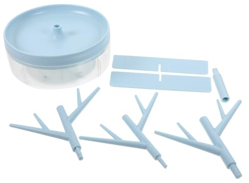 SOLUSTRE Espositore per Gioielli ad Albero con Base Stabile e Multipli Organizer Orecchini e Collane Portagioie e Smontabile per Camera da Colore Azzurro Chic