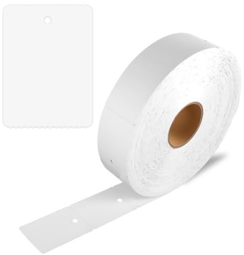 Flintronic 1000 Stück Geschenkanhänger, 50 x 35mm Blanko geschenkanhänger, Anhänger zum Beschriften, Handmade Label, für Geschenkverpackung, Hochzeit, Halloween, Erntedankfest, Weihnachten, DIY
