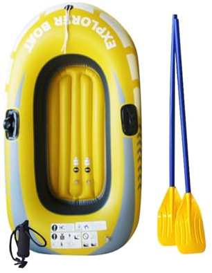 1/2 Person Inflatable Boat -150x90cm Kayak Rubber Boat Dinghy | Summer Double PVC Inflatable Kayak | 200KG Load Capacity, Portable Rafting Boast For Fishing, Lake, River, Camping