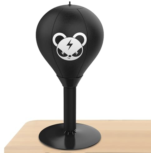 FxaumsGxuk Schreibtisch-Boxsack, 17.7x40cm Büro Punchingball Mit Basis Stab Luftpumpe, Anti-Stress Punching Ball, Sandsack Boxsäcke Desktop Punching Bag, Bag Für Chef Kollegen