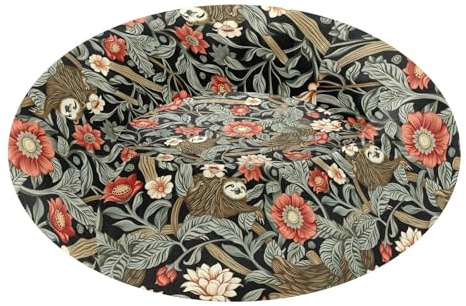 miaozhen William Morris Design Bradipo Letto per gatti calmante anti ansia soffice letto ortopedico per cani di taglia extra piccola che dormono almohada para perros 55,9 x 43,2 cm
