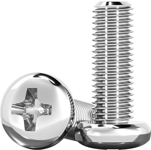100 bulloni lunghi a testa bombata a croce M2.5, viti in acciaio inossidabile 304 (32-60 mm)(50mm)