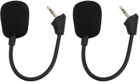 Oreilet Lot de 2 Micros de Rechange pour Casque de Jeu Cloud, Perche de Microphone Amovible Antibruit, Microphone 3,5 Mm pour Cloud S