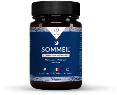 Yves Ponroy Complément alimentaire Sommeil adulte - Nuit Sereines - Endormissement rapide nuit réparatrice sérénité - Mélatonine 1mg, valériane, passiflore - 60 gélules - Fabriqué en France