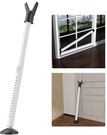Barra de seguridad para puerta – Barra de seguridad resistente para puerta corredera – Barras de seguridad ajustables para puertas correderas – Topes de seguridad para patio, ventana, puerta delantera