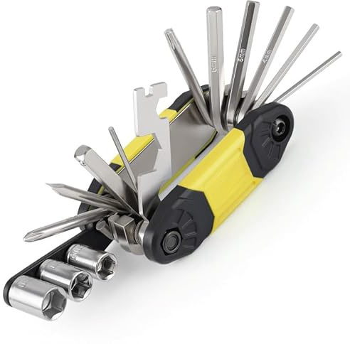 16 in 1 MTB Wartung Werkzeug Rennrad Speichenschlüssel Inbusschlüssel Reifen Hebel Radfahren Kette Werkzeuge Fahrrad Reparatur Mini Tool Kit