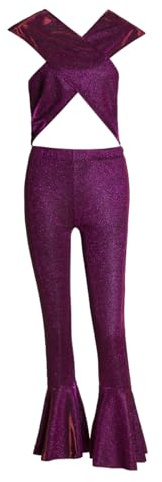 Ruikajia Selena Jumpsuit Costume Woman's Selena Inspired Purple Jumpsuit Small