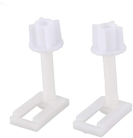 Osmond - Juego de 2 piezas de plástico para asiento de inodoro, tornillos y bisagras, tipo y tamaño: 5 # 4,4 x 2,4 cm