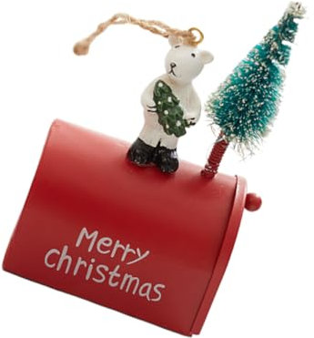 TOPBATHY 1stk Anhänger Aus Eisen Weihnachtsbaum Hängende Puppe Tischdekoration Im Winter Briefkasten Heimtextilien Weihnachtsbriefkasten Spielzeug Kind Modell Plastik Rot Schreibtisch