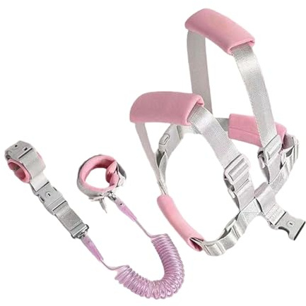 Zankie Småbarnskoppel & sele,Småbarnssele med koppel - 3-i-1 sele med anti-förlorad handledslänk för småbarn,Säkerhetssele för småbarn för utomhusaktiviteter, Baby Walking Holder,