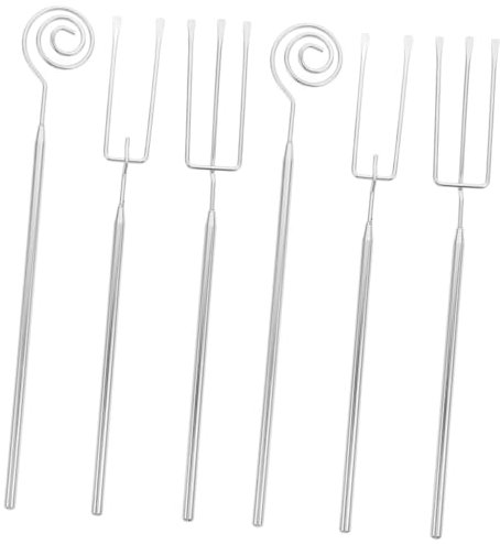 ABOOFAN 2 Sätze Schokoladen-fondue- Fruchtfondue-gabeln Zubehör Für Die Süßigkeitenherstellung Candy Melts Für Cake Pops Fonduegabel Grillspieß Küchenhelfer Rostfreier Stahl