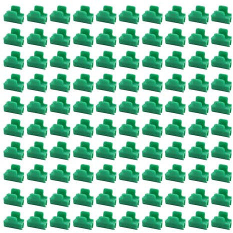 Pack of 100 Greenhouse Clamps, Foil Row Cover, Net, Tunnel, Tire, Frame, Shading Net, Pole Clamp, Greenhouse Film Clamps (14mm)