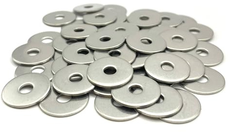 ProRaje Unterlegscheiben aus Metall, M3, Edelstahl, Ø außen, 14 mm | flache Unterlegscheibe, extra breit M3 x 14 mm | Edelstahl A2 (V2A/304) Norm NFE 25514 LL | Holz/Metall/Muttern/Schrauben/etc: 50 S