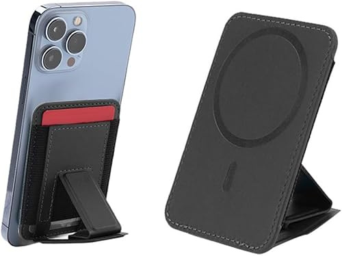FDEETY Cartera Magnética Plegable Cuero Soporte Teléfono Tarjetero Adhesivo Estructura Triangular Estable Accesorios Móvil Compatible Smartphones