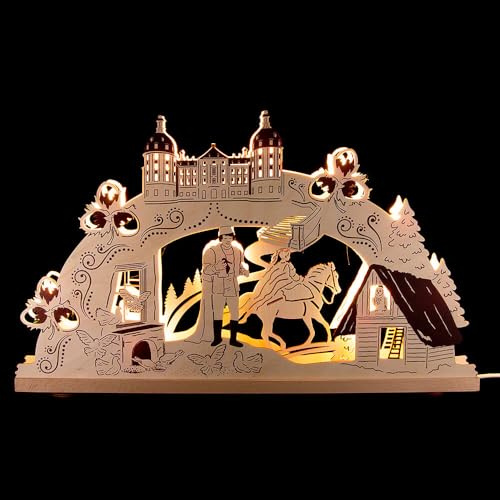 Saico 3D-Schwibbogen Drei Haselnüsse für Aschenbrödel - 52x31,5 cm