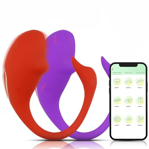 Qhysin G Punkt Vibration für Frauen mit APP Vibro Ei Sex Toys für die Frau mit 9 Vibrationsmodi Bullet Vibrator Vibratorensets für Frauen Klitoris Dildo Anal Vibratoren Sexspielzeug für Paare（Rot）