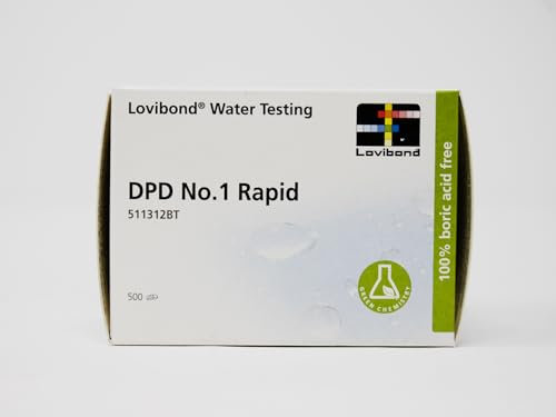TEST ALL WATER - Lovibond DPD No. 1 Rapid Dissolve Tablets | 500 Pack | Accurate Chlorine & Bromine Testing | For Pools, Spas & Industrial Systems | Ensures Water Clarity & Safety