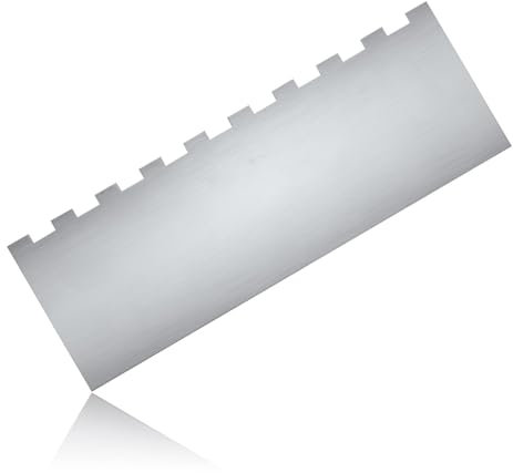 Gosknor Stainless Steel Cake Scraper Smoother, Gear Shape Edge Metal Cake Contour Comb Spatula Decorating Supplies Tools for Baking Pastry Butter Cream Frosting Desserts