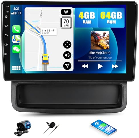 4G+64G Android Car Radio for Renault Traffic/Opel Vivaro/Nissan Primastar 2010-2014 Wireless CarPlay Android Auto, Sat Navi, Bluetooth 5.0, 10.1” 1280 * 720 IPS Touchscreen FM/RDS WiFi DSP SWC Camera