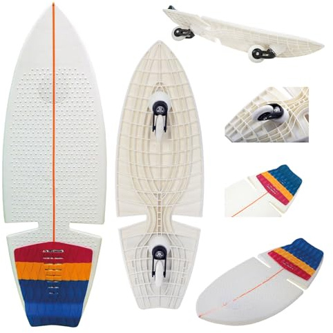 F2 Surf Waveboard Carving Board Street Surfer Skateboard Weiss/Bunt 2025