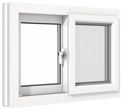 Vinyl Basement Slider Window,32 x 22 Basement Window,Removable Sliding Windows with Screen Windows,Featuring Double-Pane Insulated with Thermal Insulation Soundproof Glass（White）