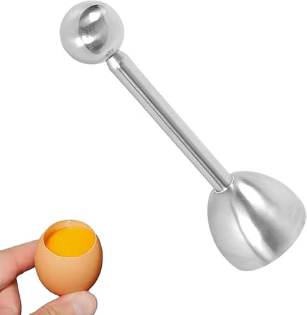 Eierköpfer,Eiersollbruchstellenverursacher,Eieröffner mit Kugel,Eierschneider Aus Edelstahl Vielseitiger Zeitsparend Langlebiges Küchenwerkzeug,Robuster Eierschalenöffner,Eibruchsollstellenverursacher