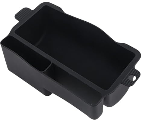 Pqahffowr BBQ Grease Drip Tray Grease Tray, Silicone Grill Oil Drain Box Food Grade Grease Catcher and Storage Box Collector Easy Install Black