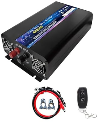 Transformateur Convertisseur Tension Sinusoïdal Pur 2000 W 4000 W 12 V 220 V 24 V CC vers 110 V CA Micro-onduleur Voiture avec Télécommande LCD(48V,110V-120V 60Hz,Universal)