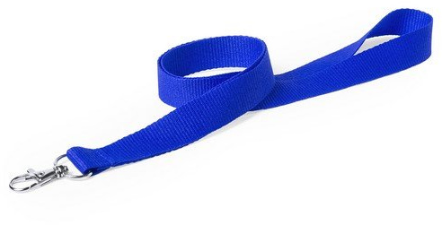 Siglo XXI Lanyard o cinta para acreditacion con mosqueton metalico, pack 10 unidades (royal)