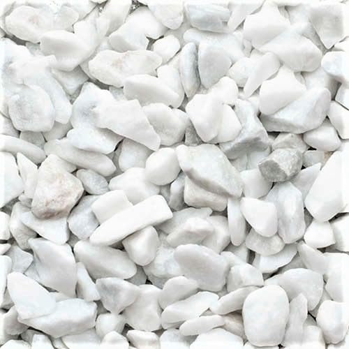 Sassi ciottoli colorati Granulato Bianco Carrara 8-16 mm decorazione giardino pietre colorate sacco da 25 kg Vivaio di Castelletto