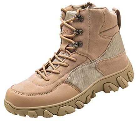 IYVW A03 Ultra Leicht Trekking & Wanderstiefel - Wasserdicht Wanderschuhe Rutschfest Trainer Wüstengelb 39EU