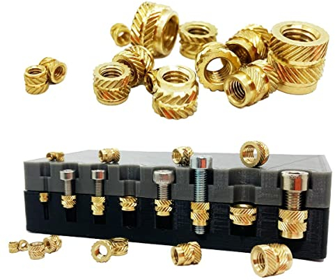 M3 x 5 x 4mm, (Voron) 100 Stück Gewindeeinsatz Rändelmutter Einpressmutter Heat Set Insert 3D Drucker