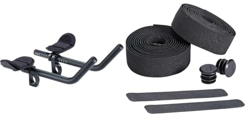 BBB Cycling Aero Bars Maximale Aerodynamik Fahrradlenker & RaceRibbon BHT-01 Lenkerband, schwarz, 200 x 3 cm