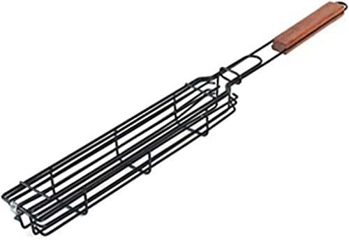 Pinces de cuisine en silicone en acier inoxydable, pinces de cuisine for barbecue for usages multiples, fer à bois durable antiadhésif Kabob saucisse barbecue pique-nique camping panier partie de gril
