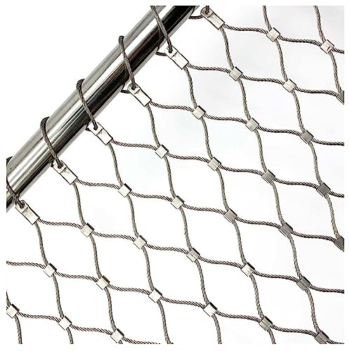 BESNUT Flexibles Edelstahl-Seilnetz, Spaliernetz, Kletterpflanzen, Zaun, langlebiges Balkon-Treppen-Drahtseil-Schutznetz for die Garten- und Bauernhofgrenze (Color : 10cm/2mm, Size : 2x3m)