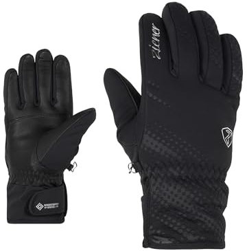 Ziener Damen KAROI Ski-Handschuhe/Wintersport | Primaloft, Winddicht, sehr warm, Black, 7,5