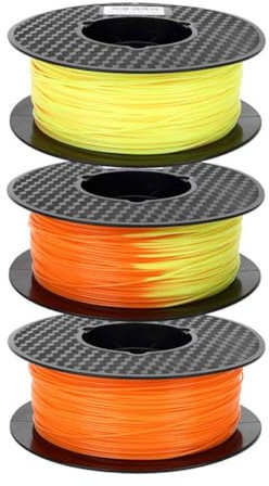 CC3D Temperatur Veränderung Farbe PLA Filament Orange bis Gelb 1,75 mm 1KG 3D-Drucker Filamente Farbwechsel mit der Temperatur 3D Druck Materialien Thermochromes Farbe PLA Orange bis Gelb