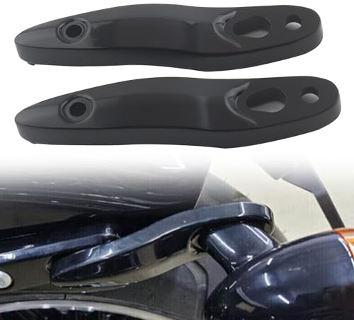 FINMOKAL Motorrad Schwarz Hintere Blinker Kennzeichen Umzug Halterungen Kit Blinker Verlängerung Halter Kompatibel mit Harley Softail Alle Modelle 2000-2023 (außer FXDR)