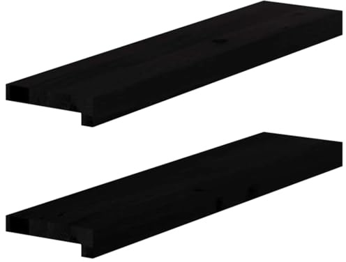 qohoio Davanzali 2 pz Marrone Scuro 70x15x2 cm Legno Massello Rovere,Davanzali per Finestre,per Interni,Davanzale Interno,Soggiorno,Decorazione-4009165